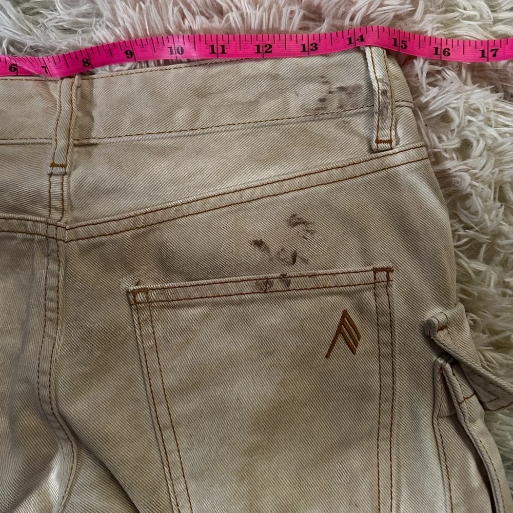 New The Attico Essie Mid-Rise Cargo Jeans Size 24